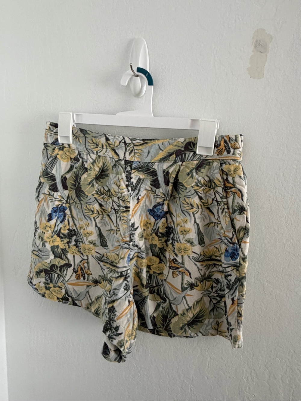 Abercrombie & Fitch Floral Print Shorts in Yellow, Green & Blue